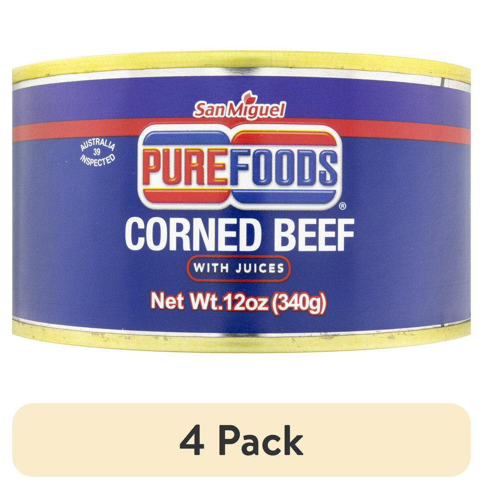 (4 Pack) Corned Beef with Juices, 12 Oz