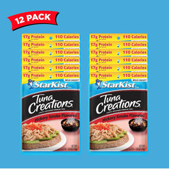 Tuna Creations Hickory Smoked, 2.6 Oz Pouch (12 Pack) Ready to Eat Wild Caught T