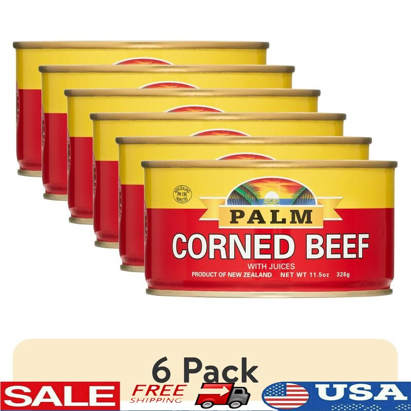 Canned Corned Beef Juices 6 Pack Protein Rich Versatile Meal Ingredient New