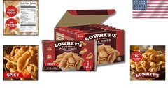 Delicious Hot and Spicy Pork Rinds 1.75 Ounce Pack of 6 Microwave Ready