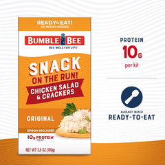 Snack on the Run Chicken Salad with Crackers Kit, 3.5 Oz (Pack of 12) – Ready to