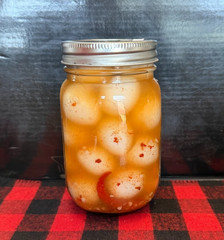 Pickled Quail Eggs Pint, Cajun, Garlic Dill, Amish Mustard Pickled Quail Eggs