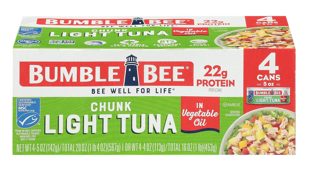 Bumble Bee Chunk Light Tuna in Oil, 5 Oz Cans (Pack of 4) – Wild Caught Tuna – 2