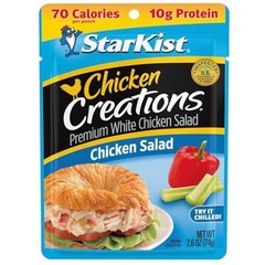 Savory Chicken Salad Pouches, 2.6 oz – Pack of 12, Ready-to-Eat Meal, High Prote