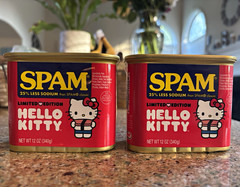 SPAM Hello Kitty Limited Edition 25% Less Sodium Pork 12 oz Cans (2 Pack)