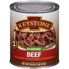 All Natural Beef Keystone 28 oz Can 2 Pack Shelf Stable Cooked Beef