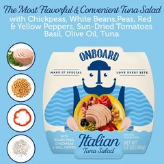 Ready to Eat Italian Tuna Salad – Tuna Snacks with Beans, Chickpeas, Peas & P…