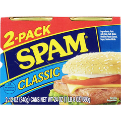 SPAM Classic Canned Meats, 12 oz Aluminum Can (2 Pack)