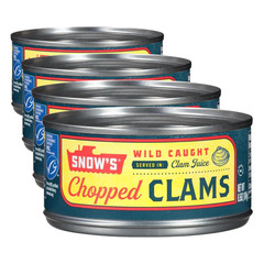 Wild Caught Chopped Clams Canned, 15 Oz Can (Pack of 12) – Served in Clam Juice