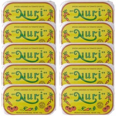 NURI Portuguese Sardines in Spiced Tomato Sauce 10 Pack 4.4 oz cans