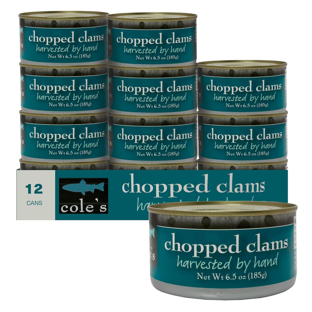 COLES CANNED and CHOPPED CLAMS – Harvested in Crystal Clear Water, Gluten Free F