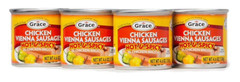 Grace Hot & Spicy Chicken Vienna Sausage 6 Units / 140g / 5oz