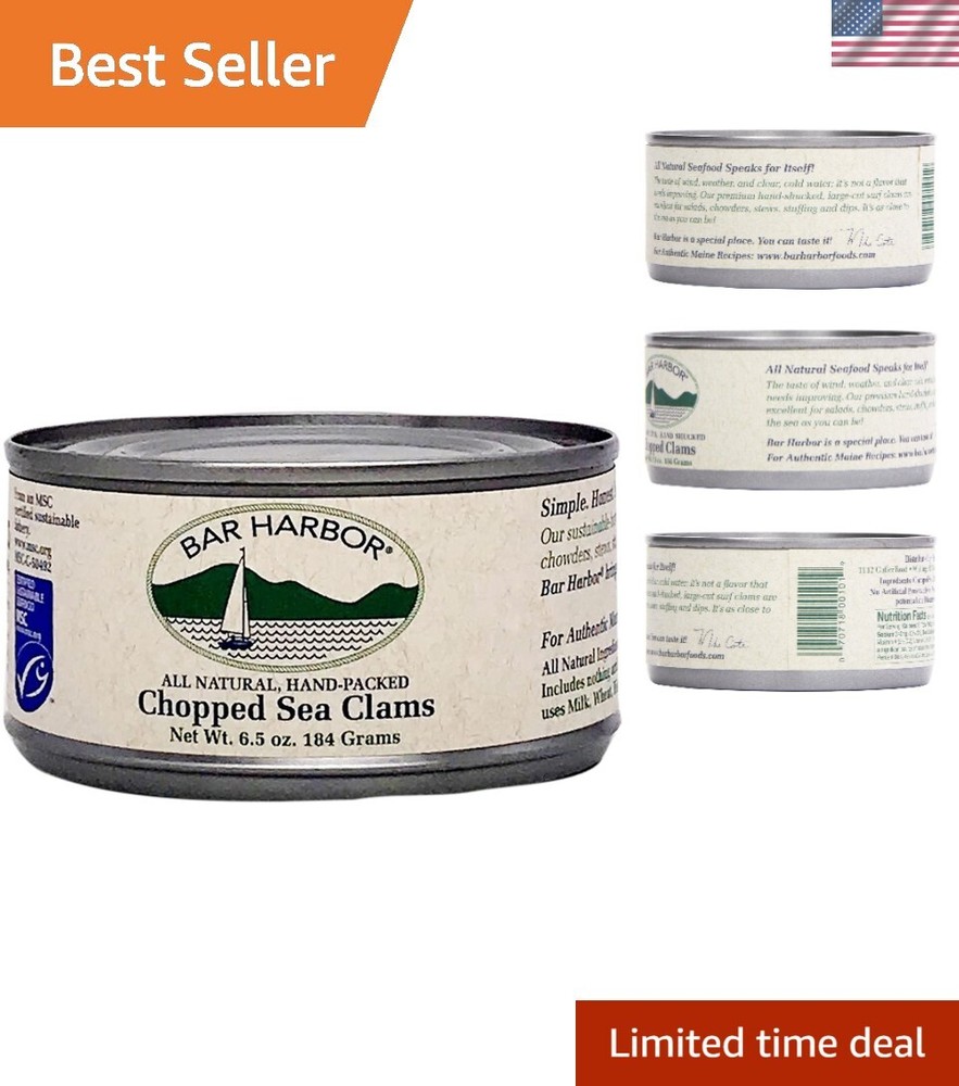 Chopped Clams in 6.5 oz. Can – All-Natural, Preservative-Free Seafood Delight