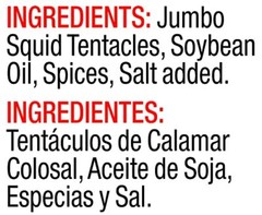 4 Ounce Pack of 10 Natural Wild Caught Squid Seafood High Protein for Cooking