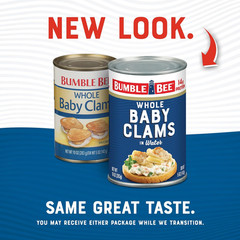 Bumble Bee Whole Baby Canned Clams, 10 Oz Can (Pack of 12) – Ready to Eat – 13G