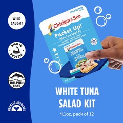Packet Up! White Tuna Salad Kit, 4.1 oz. Packets, 12-Count – High Protein Tun…