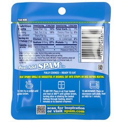 SPAM Lite Pork Single Pouches, Fully Cooked, Low Carb Keto Friendly 2.5oz, 12 Pk