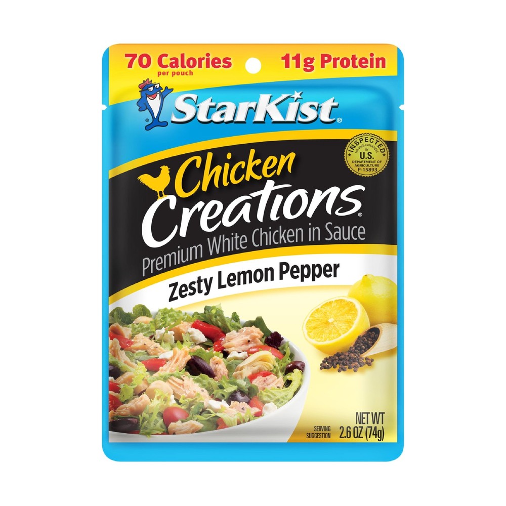 StarKist Chicken 2.6 Ounce (Pack of 1), Creations Lemon Pepper 2.6oz