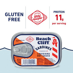 Wild Caught Sardines in Louisiana Hot Sauce, 3.75 Oz Can (Pack of 1