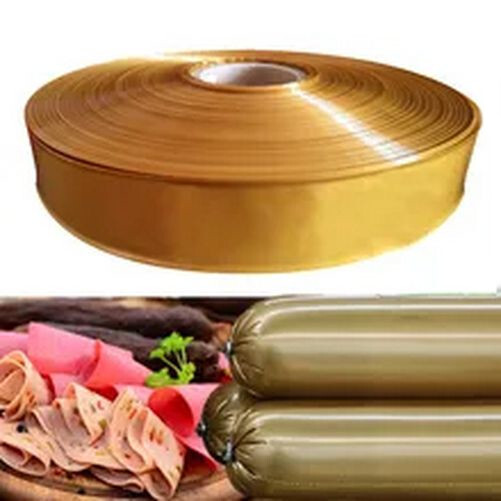 5 Meters Food Grade Yellow Plastic Sausage Casings Sausage Width 48-50mm Shell