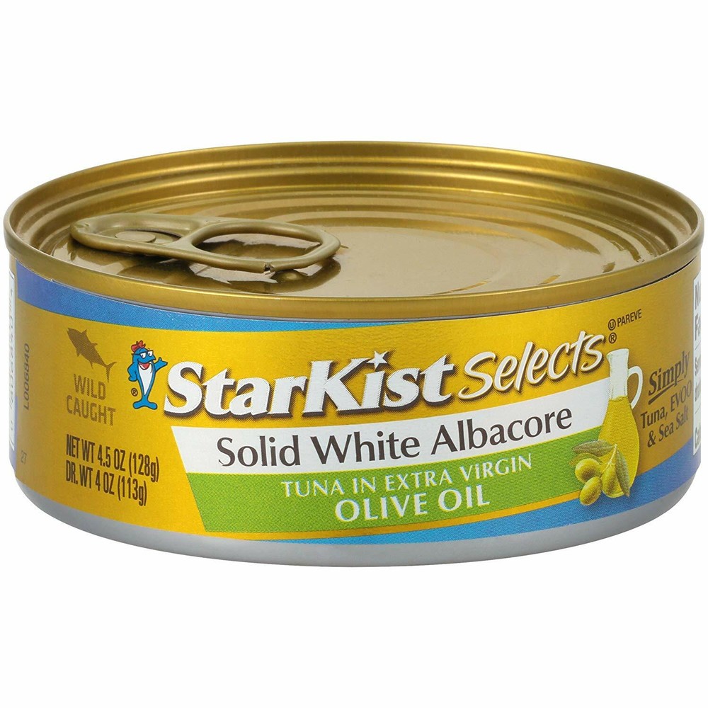 StarKist Solid White Albacore Tuna in Extra Virgin Olive Oil, 5 Ounce Cans
