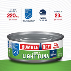 Chunk Light Tuna in Water, 5 Oz Cans (Pack of 24) – Wild Caught Skipjack Tuna…
