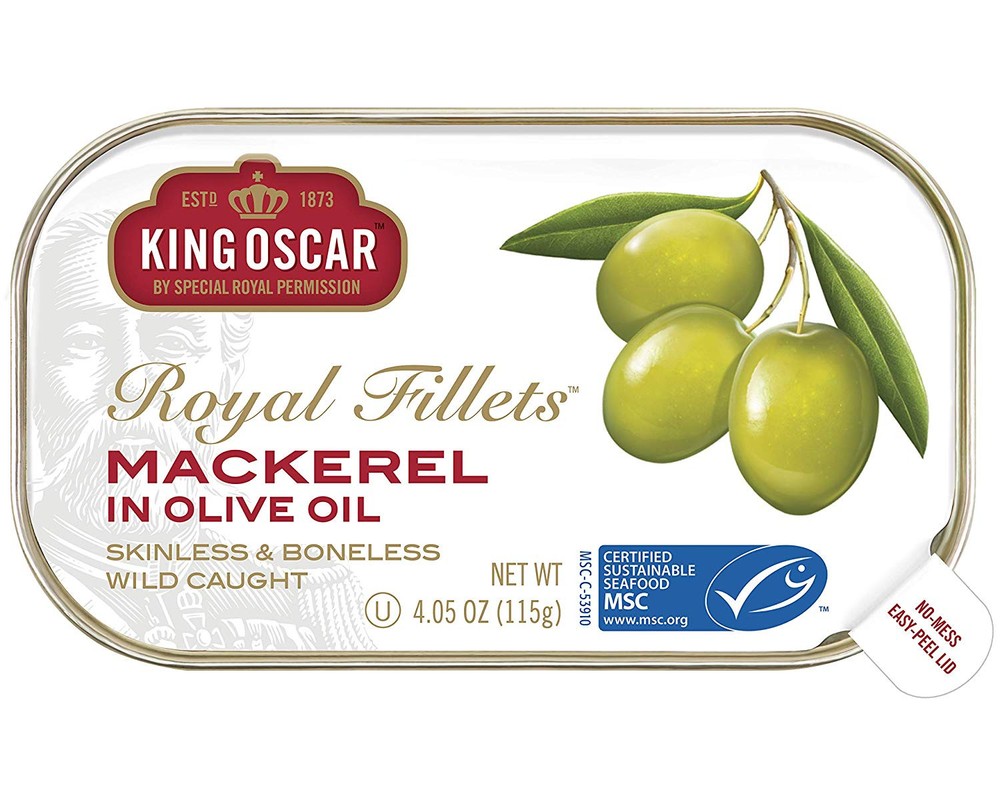King Oscar Skinless & Boneless Mackerel Fillets Olive Oil,4.05 Oz