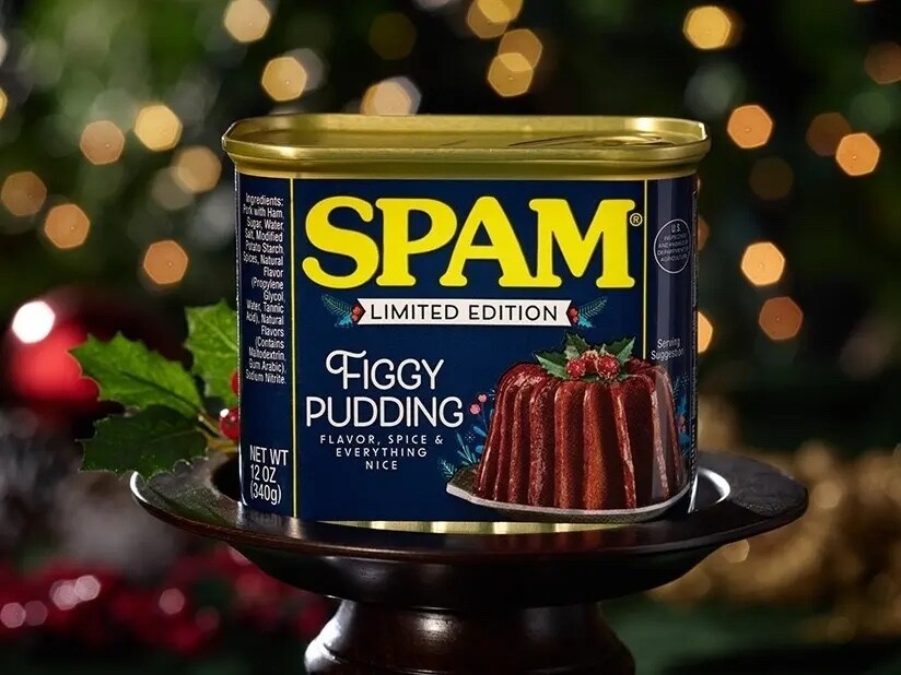 Figgy Pudding Flavor Spam Collectors Holiday 2pk Limited Edition Christmas