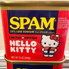SPAM Hello Kitty 25% Less Sodium 2-Pack Lot Cans 12oz Limited Edition NEW