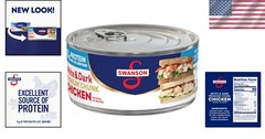 Swanson White and Dark Chicken Breast, 9.75 oz Can, 6-Pack – Gluten Free & Ready