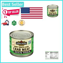 6 oz Canned White Lump Crab Meat – No Preservatives, Low-Carb Delight