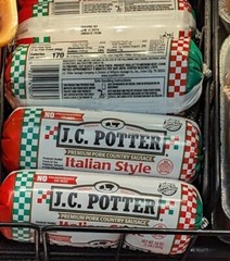 JC Potter Italian Style Country Sausage 16 Oz (4 Pack)