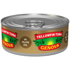 (4 Pack) Genova Tonno Solid Light Tuna in Olive Oil 5 oz Can – Total 20 oz