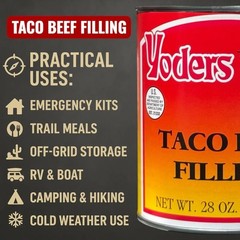 Yoder’s Fully Cooked 28 Oz Fresh REAL Canned Taco Beef Filling 6 28 ounce