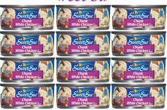 15 Pack Sweet Sue Chunk White Chicken 🍗 in Water, 5 oz Pop Top Cans BB 28-29