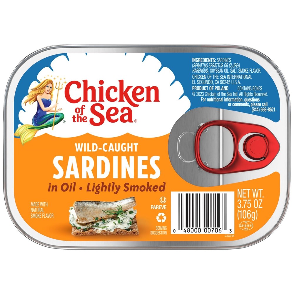 Chicken of the Sea Sardines in Oil, Lightly Smoked, 3.75 Ounce