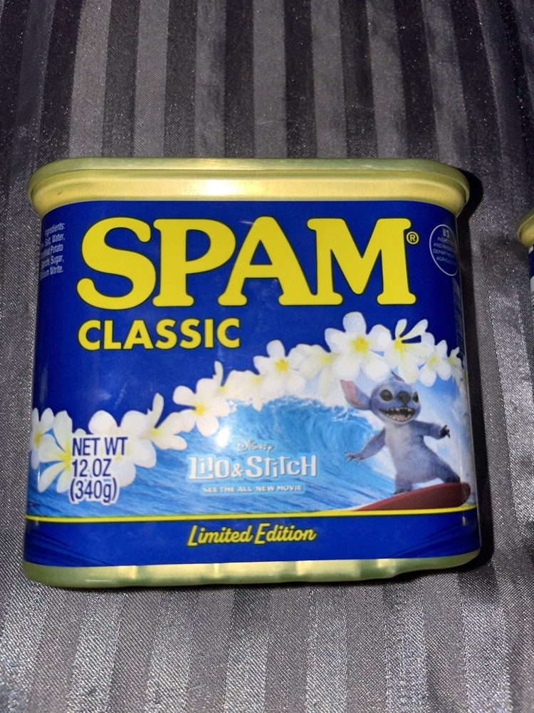 3 CANS limited edition Lilo & Stitch SPAM NEW Fast Ship Canada