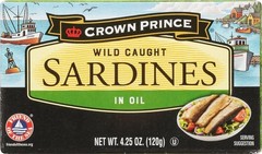 Sustainably Wild-Caught Sardines in Soybean Oil, 12-Pack, 4.25 Oz Cans