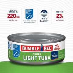 Canned Chunk Light Tuna in Water 5 oz Pack of 10 Cans