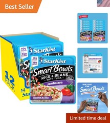 Nutritious 4.5oz Jambalaya Bowls – Tuna, Rice & Beans, Pack of 12, Omega-3 Rich