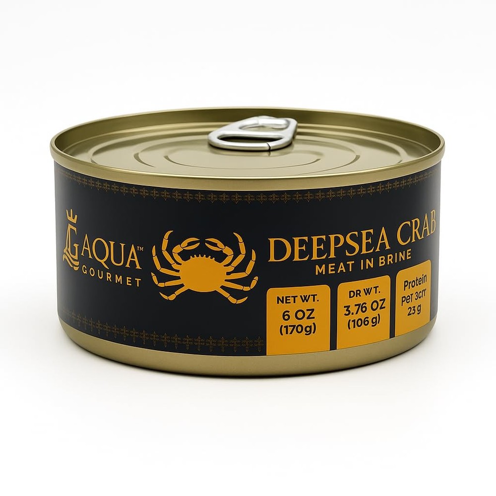 – Canned Premium Deepsea Crab Meat in Brine, 6 oz Cans