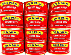 OX & Palm Corned Beef with Juices Original Chunky Style 11.5 oz ( Pack of 12 )
