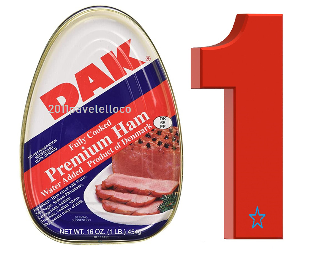 Dak Premium Boneless & Skinless Fully Cooked Ham, 1 lb Water Added, 1,3 o 5