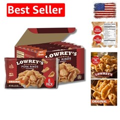 Bacon Curls Microwave Pork Rinds Chicharrones, , 1.75 Ounce Pack of 6
