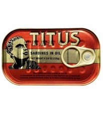 TITUS Meaty Sardines in Soybean Oil Source of Omega-3 Fatty Acids 12 Pack