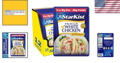 White Chicken Pouches – 5 oz, Pack of 12 – Ideal for Quick Meals