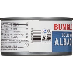 (6 pack) Bumble Bee Solid Albacore Tuna in Oil, 21g Protein per Serving, 12 oz