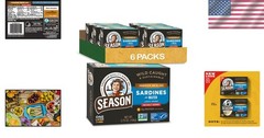 Wild Caught Brisling Sardines in Water – 6pk 3.75oz Tins – High Protein, Omega 3