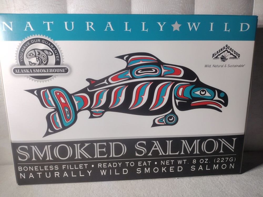 Alaska Smokehouse Smoked Natural Wild Alaskan Salmon Fillet Ready to Serve 8 oz.