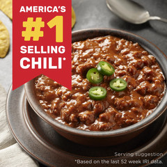 Chili Turkey No Bean Canned Chili, Shelf Stable, 15 Oz Steel Can